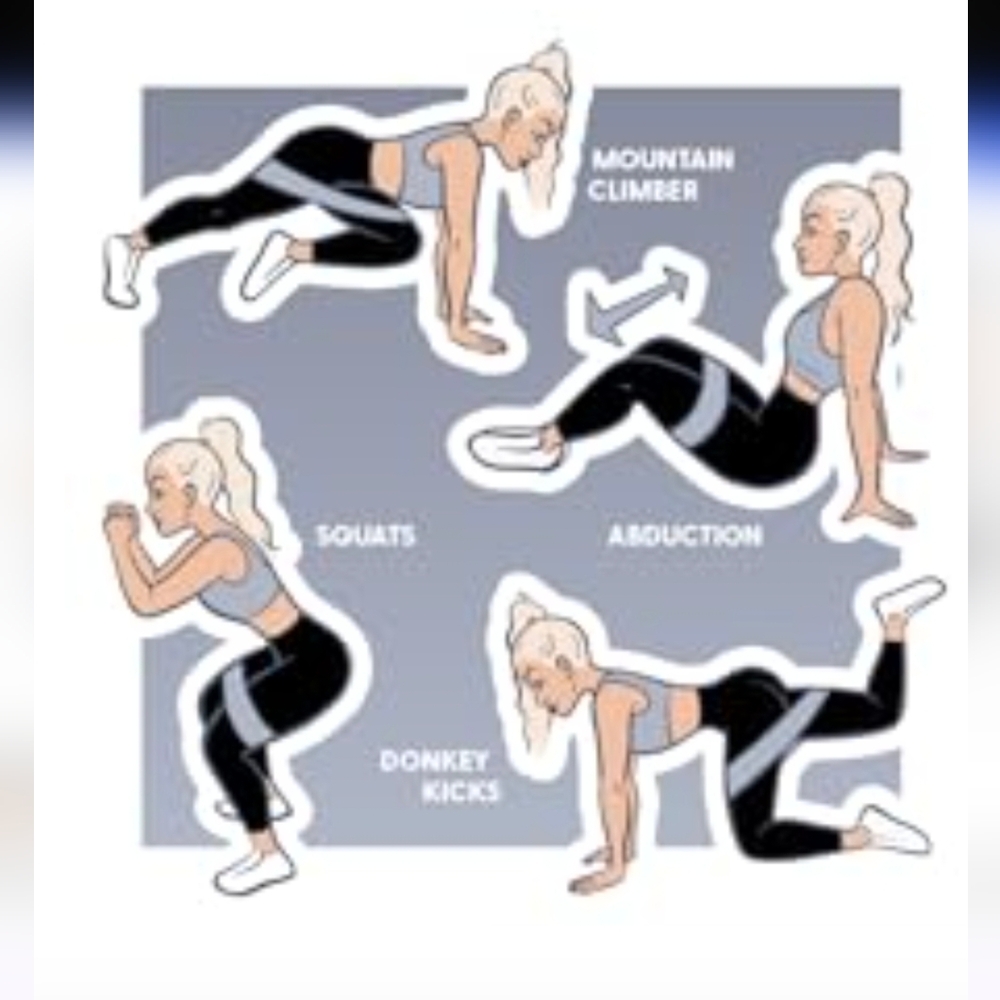 SuzieB Fitness Glute Band for Women, Work Out Legs. - Picture 4 of 4
